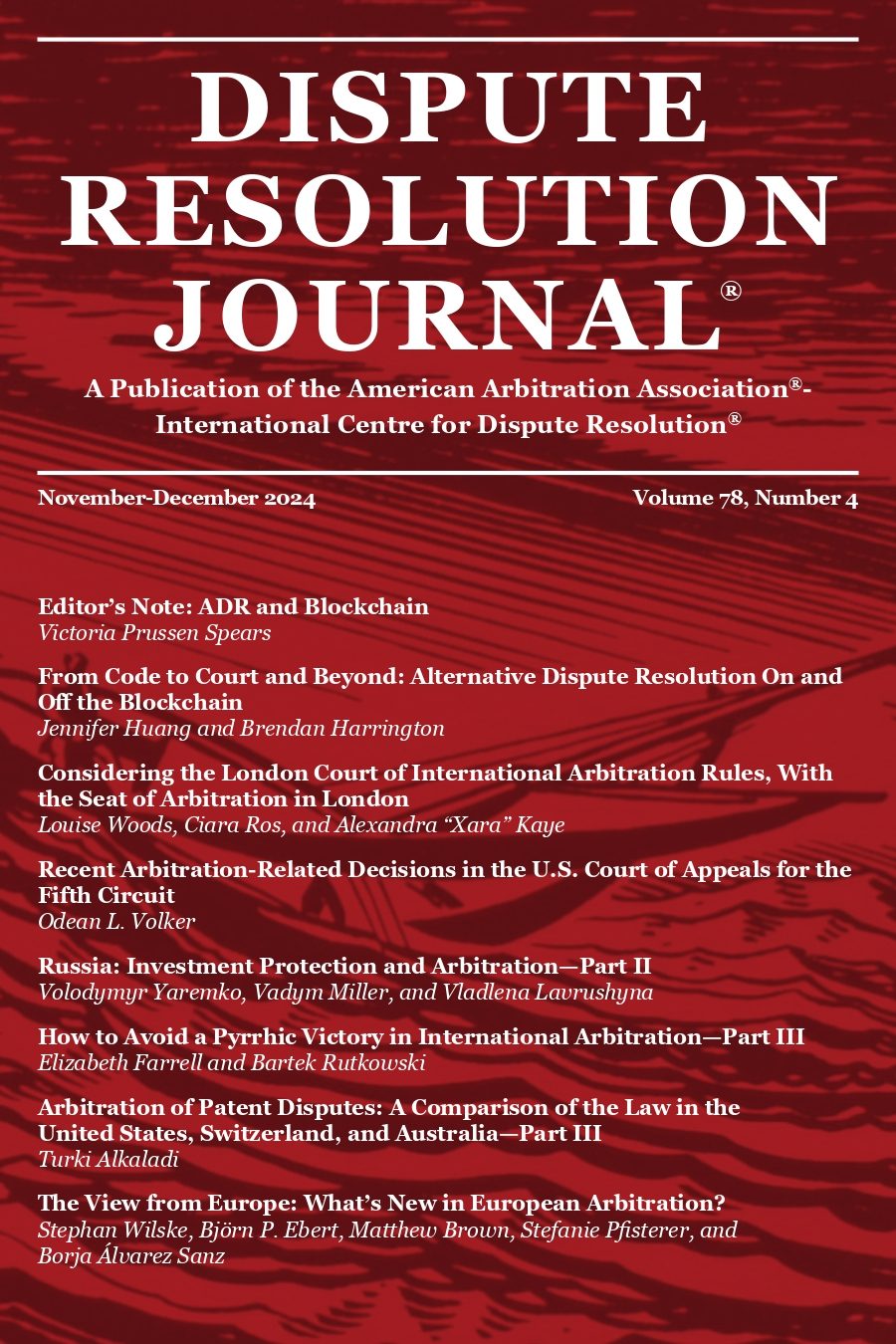 Arbitration of Patent Disputes: A Comparison of the Law in the United ...